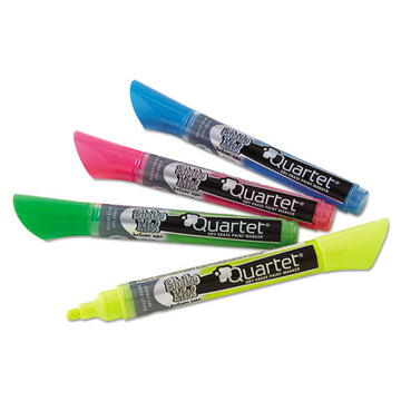 Quartet® Neon Dry Erase Marker Set, Broad Bullet Tip, Assorted Colors, 4-set freeshipping - TVN Wholesale